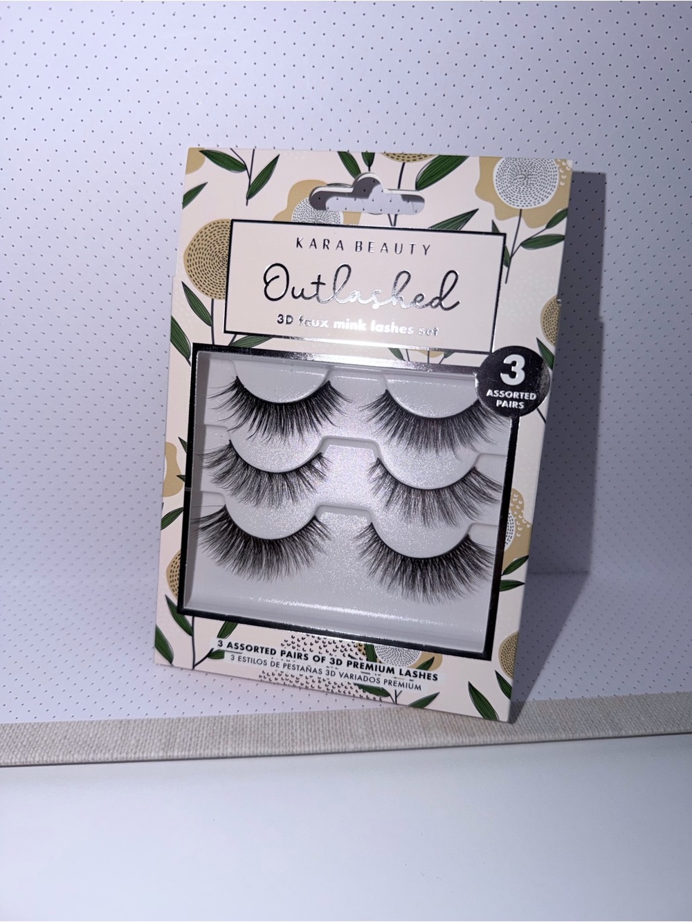 Kara Beauty Outlashed 3-Pair Black 3D Faux Mink Lashes